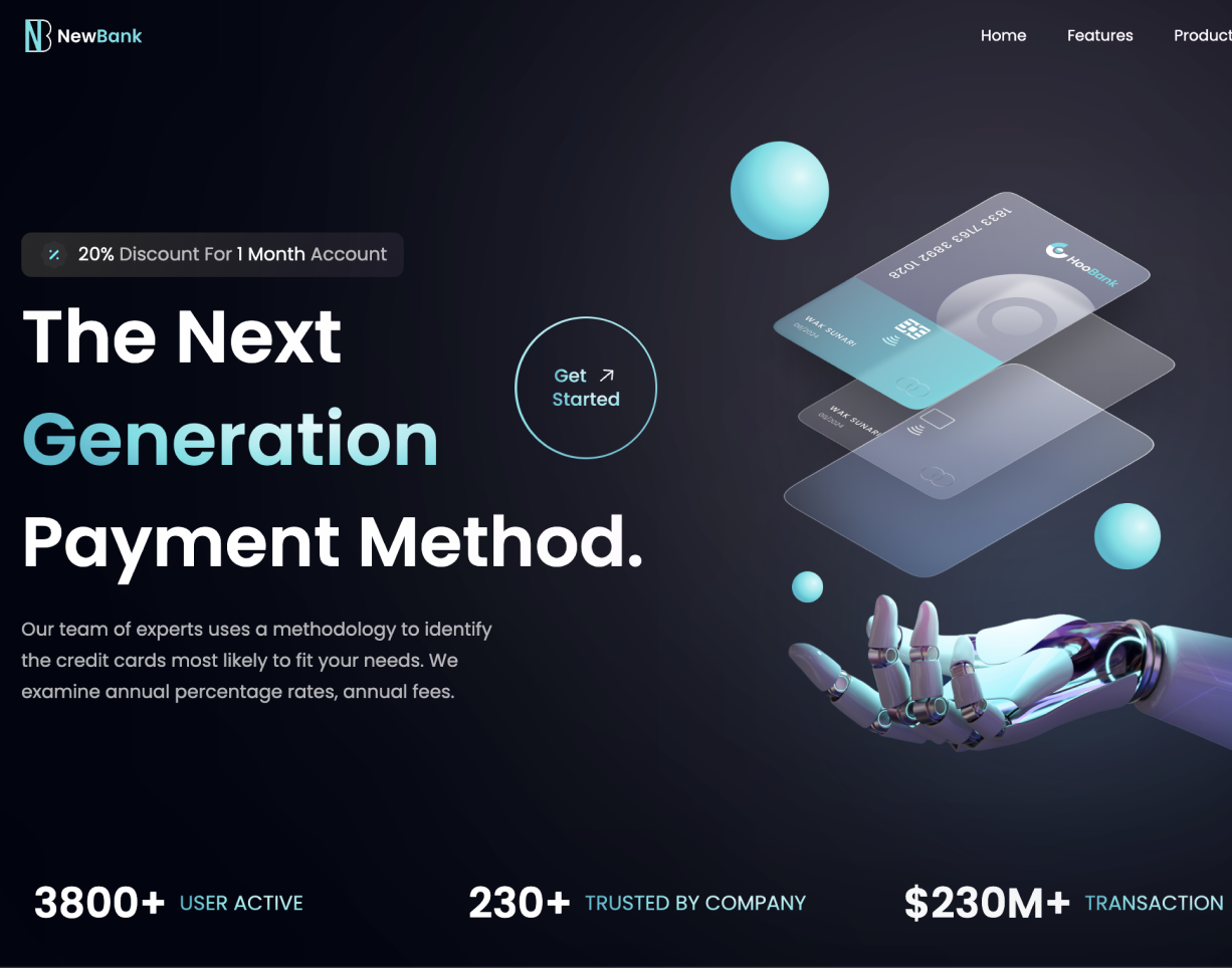 New Bank Website